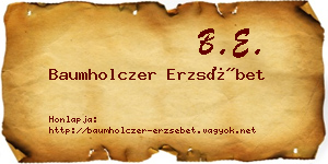 Baumholczer Erzsébet névjegykártya